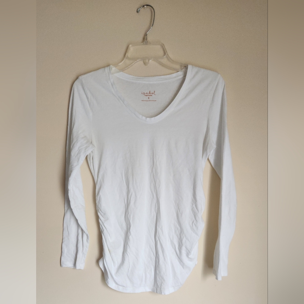 White Isabel Maternity Shirt